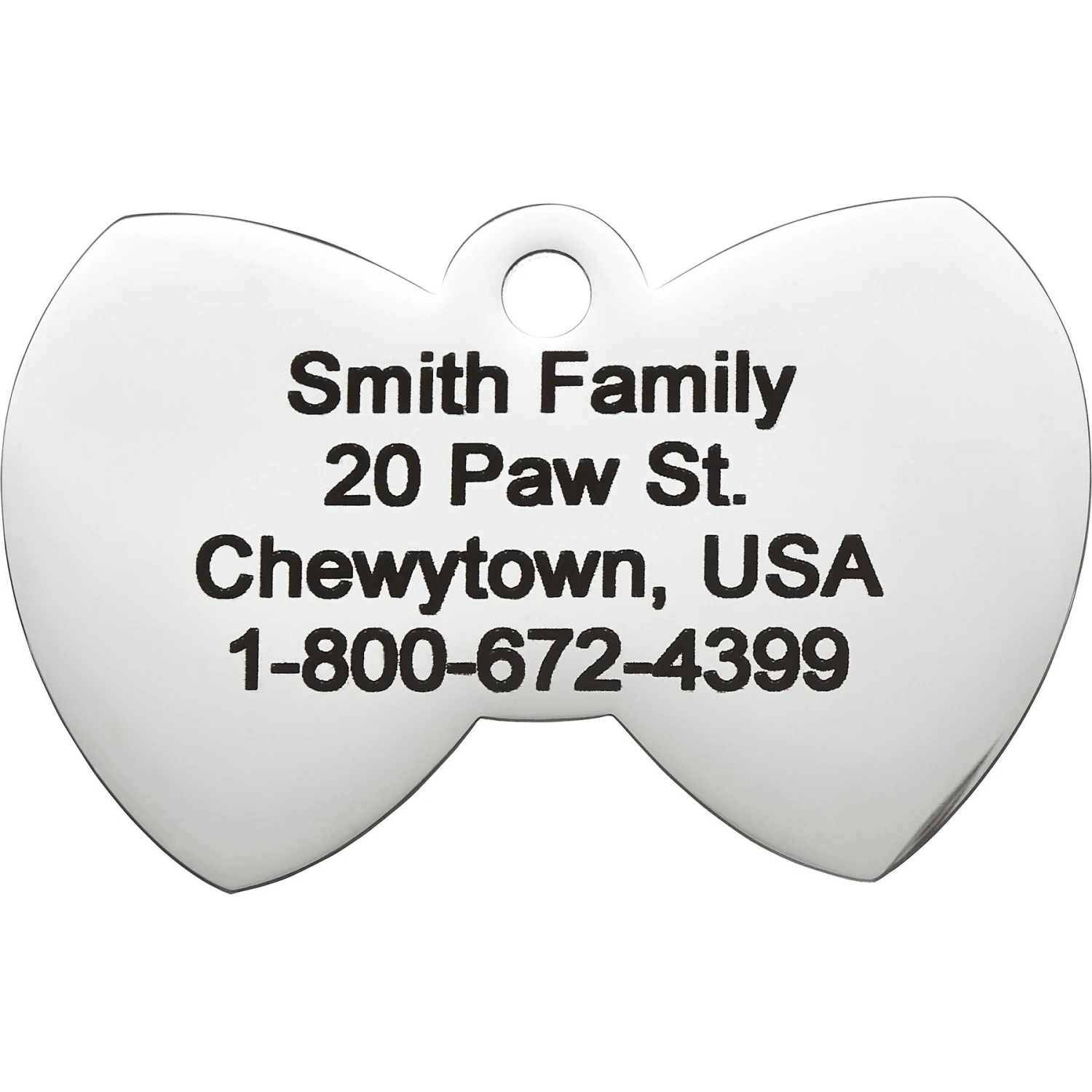 Frisco Stainless Steel Personalized Dog & Cat ID Tag, Bow Tie - Image 4
