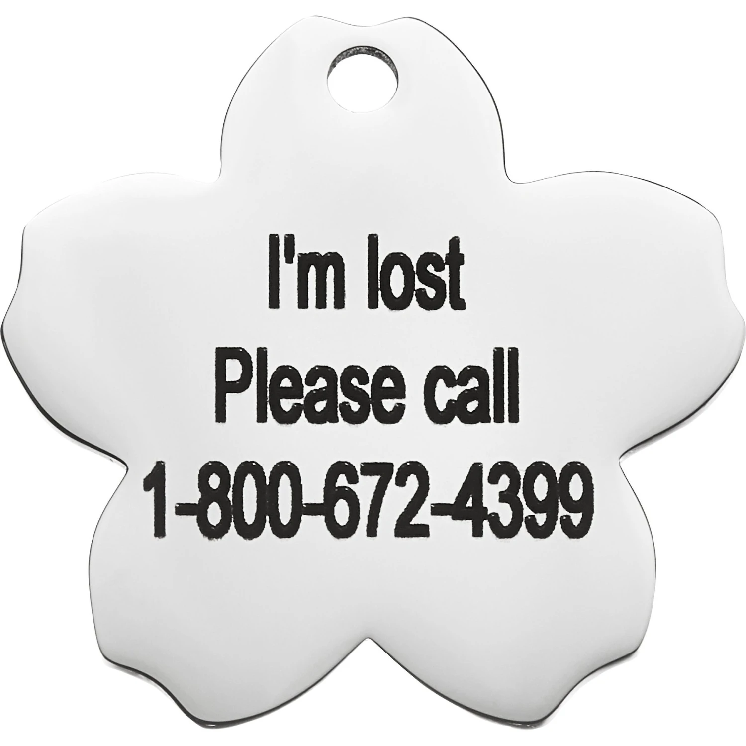 Frisco Stainless Steel Personalized Dog & Cat ID Tag, Flower - Image 5