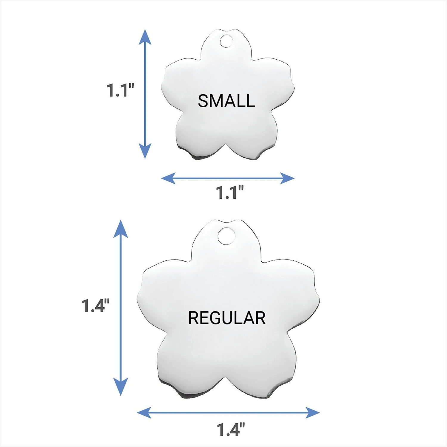 Frisco Stainless Steel Personalized Dog & Cat ID Tag, Flower - Image 7