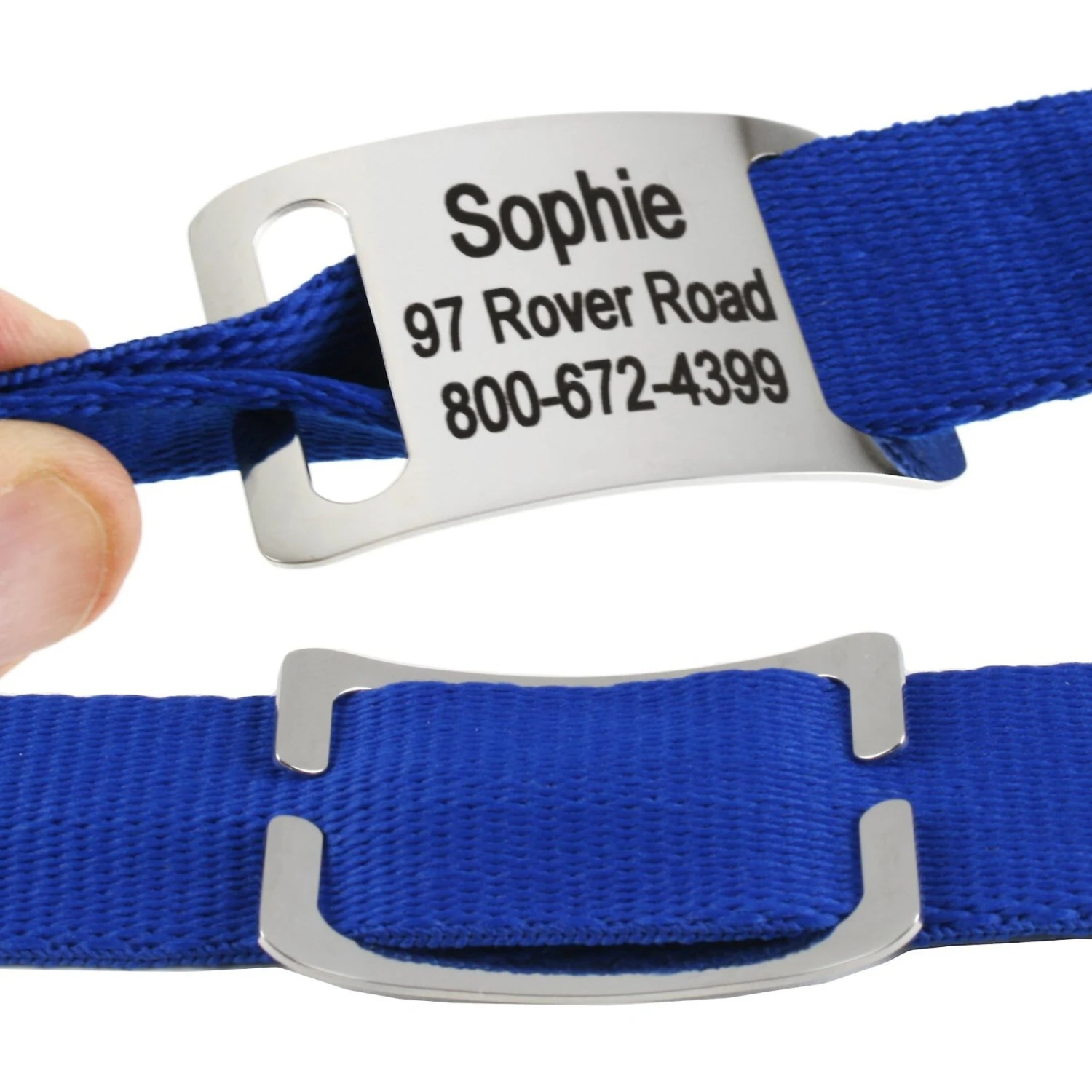 Frisco Stainless Steel Slide-On Personalized Dog & Cat Tag, Open Design - Image 2