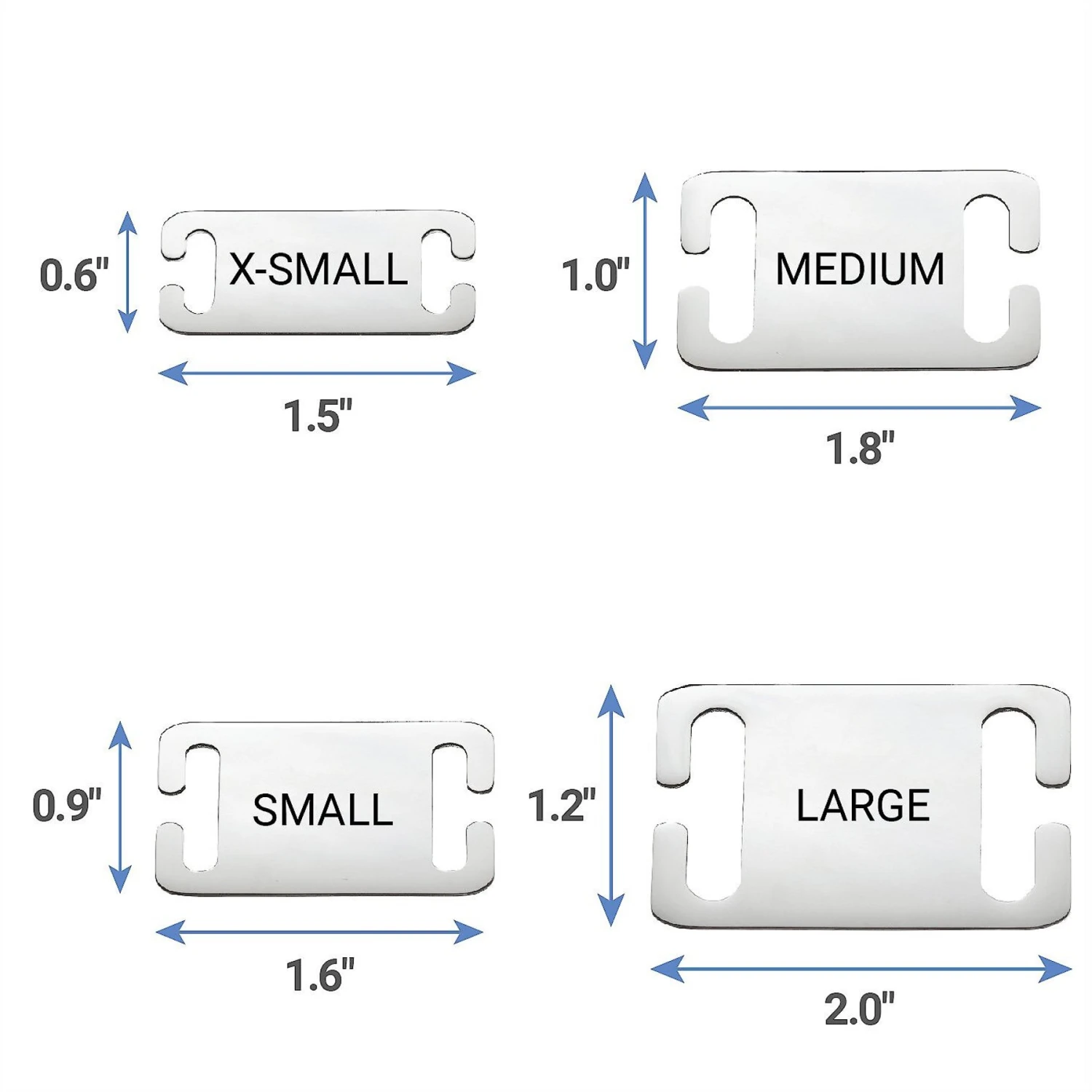 Frisco Stainless Steel Slide-On Personalized Dog & Cat Tag, Open Design - Image 5