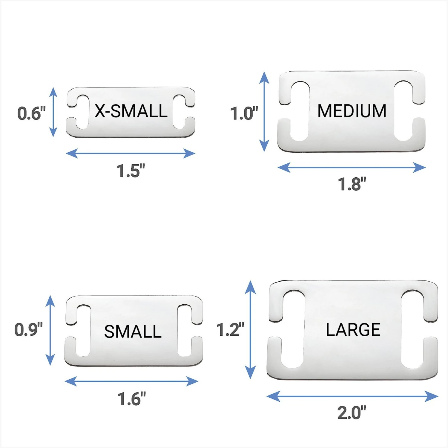 Frisco Stainless Steel Slide-On Personalized Dog & Cat Tag, Open Design - Image 6