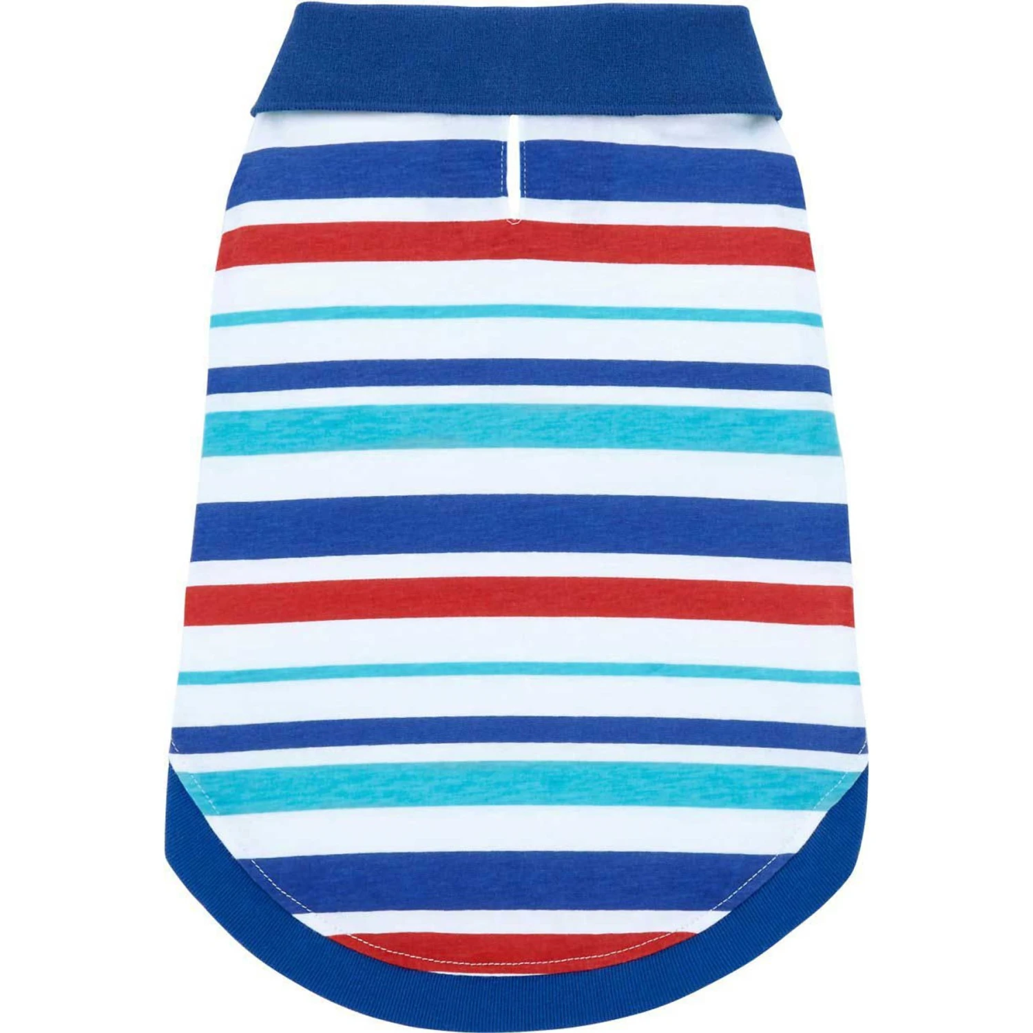 Frisco Striped Dog & Cat Polo Shirt, Red & Blue - Image 7