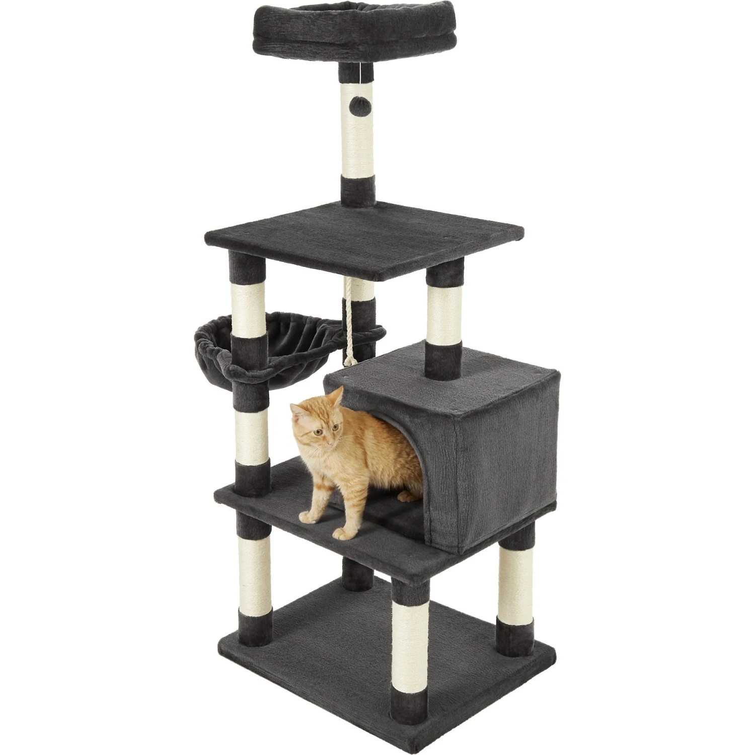 Frisco 59-in Faux Fur Cat Tree & Condo - Image 6