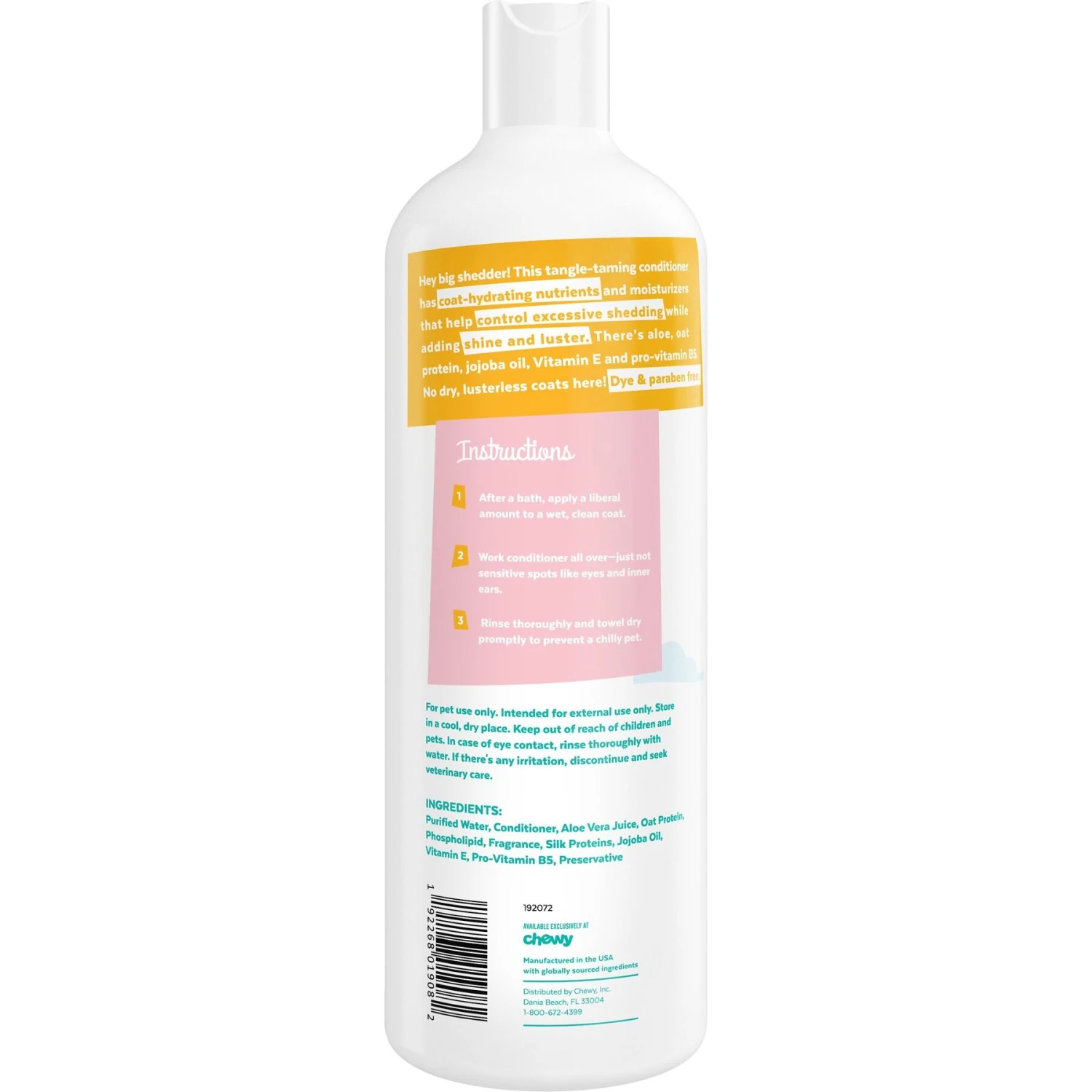 Frisco Shed Control Dog & Cat Conditioner, Sweet Nectar Scent - Image 2