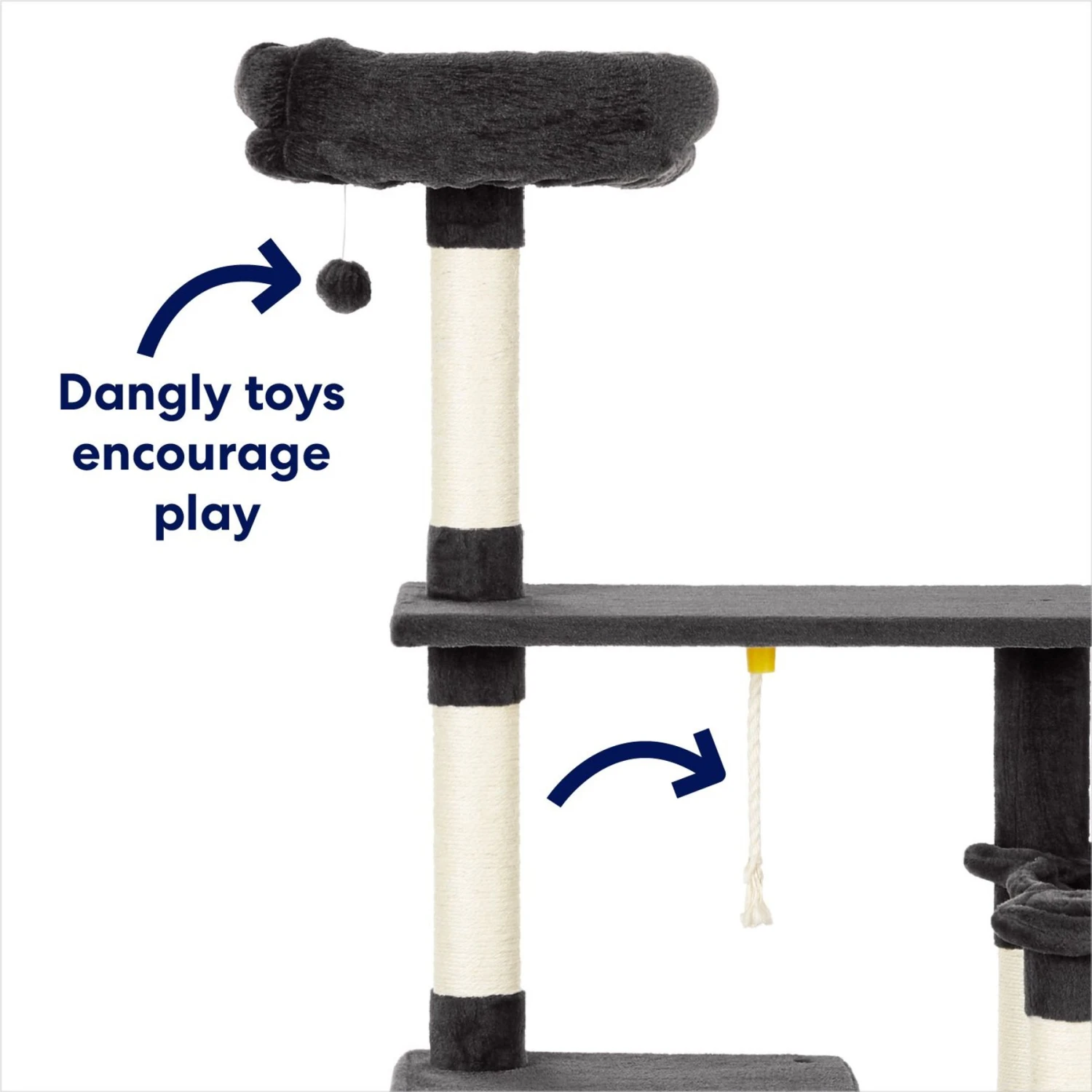 Frisco 66-in Cat Tree With Bed, Condo, Lounge Basket & Top Perch - Image 4