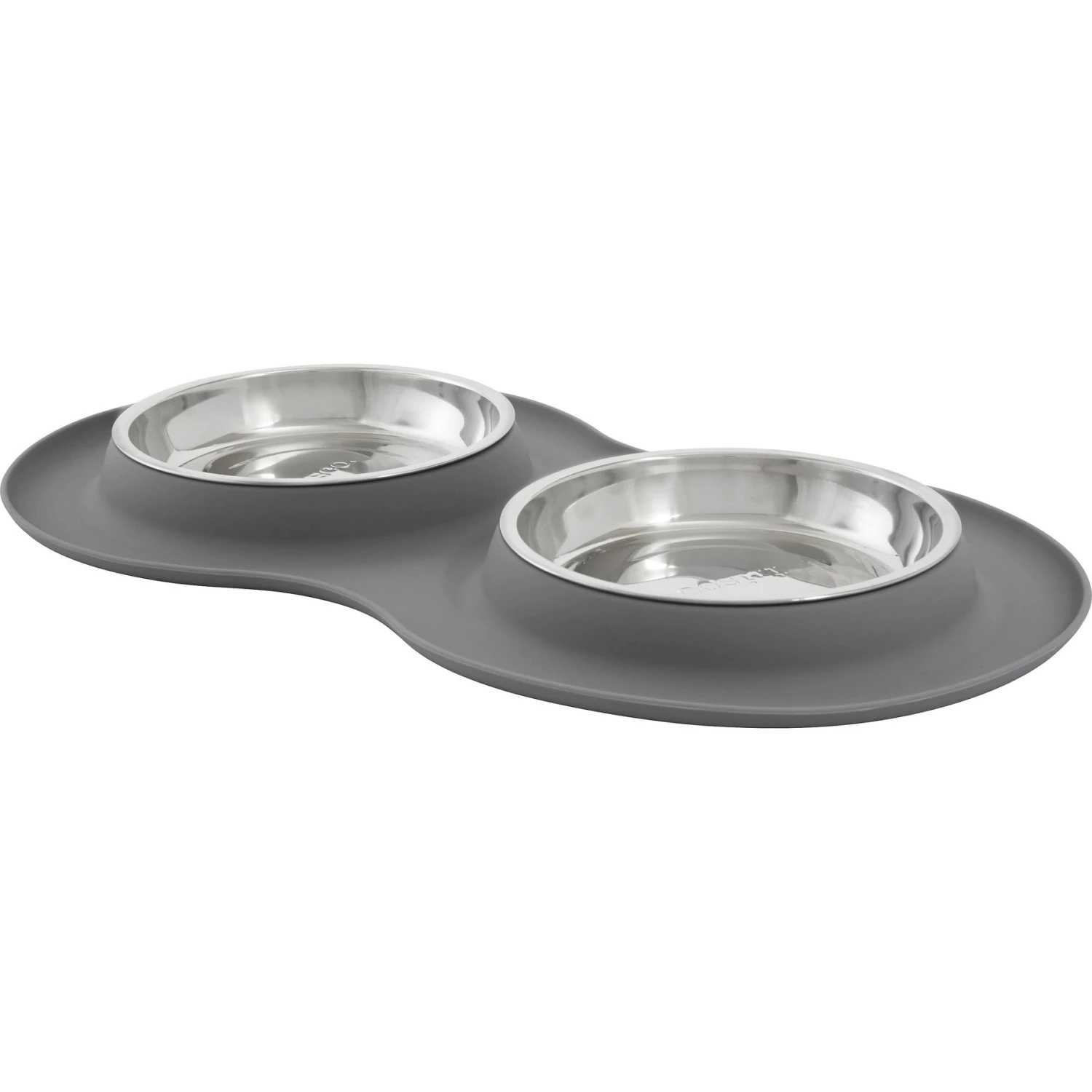 Frisco Double Stainless Steel Pet Bowl With Silicone Mat