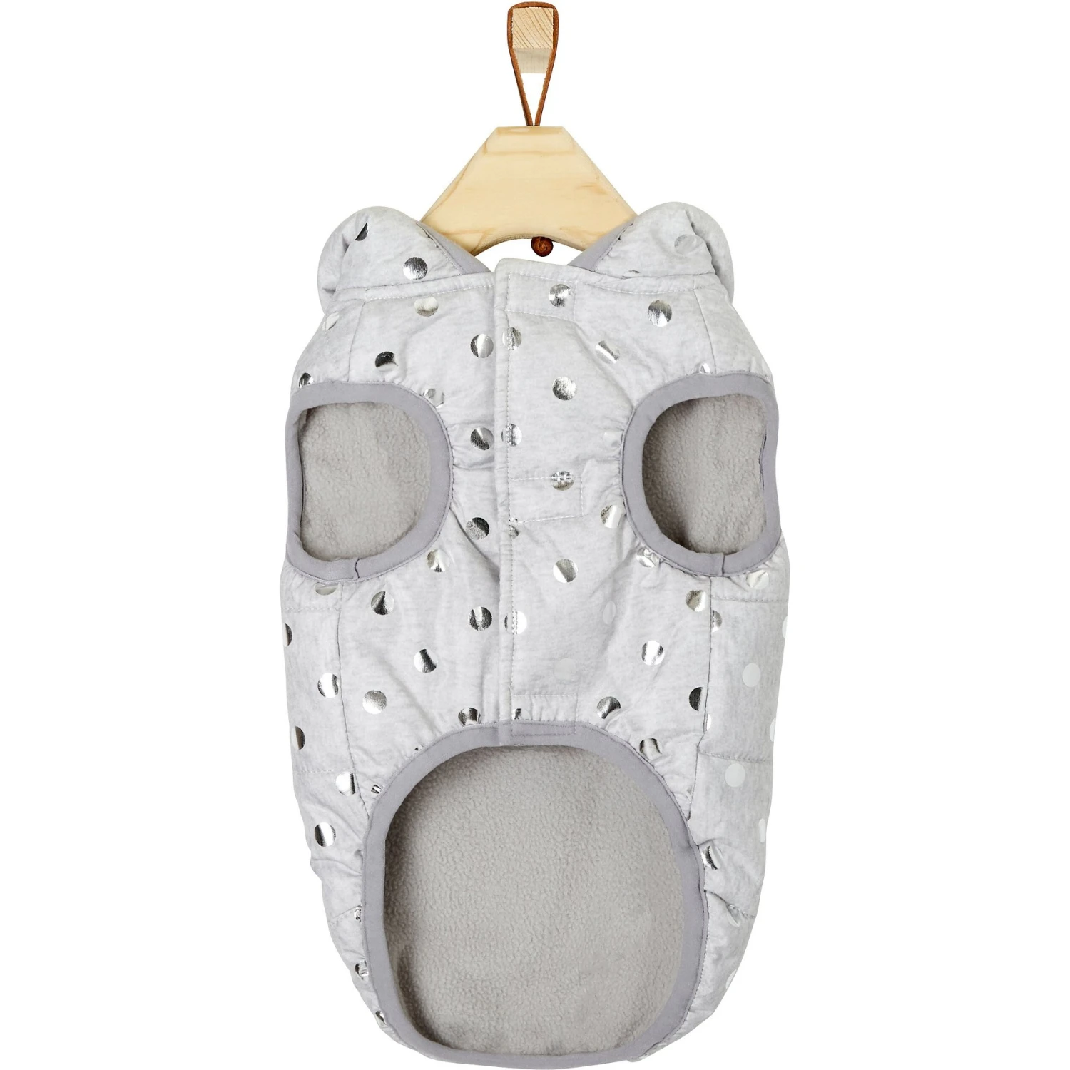 Frisco Mediumweight Silver Polka Dotted Insulated Dog & Cat Coat - Image 5