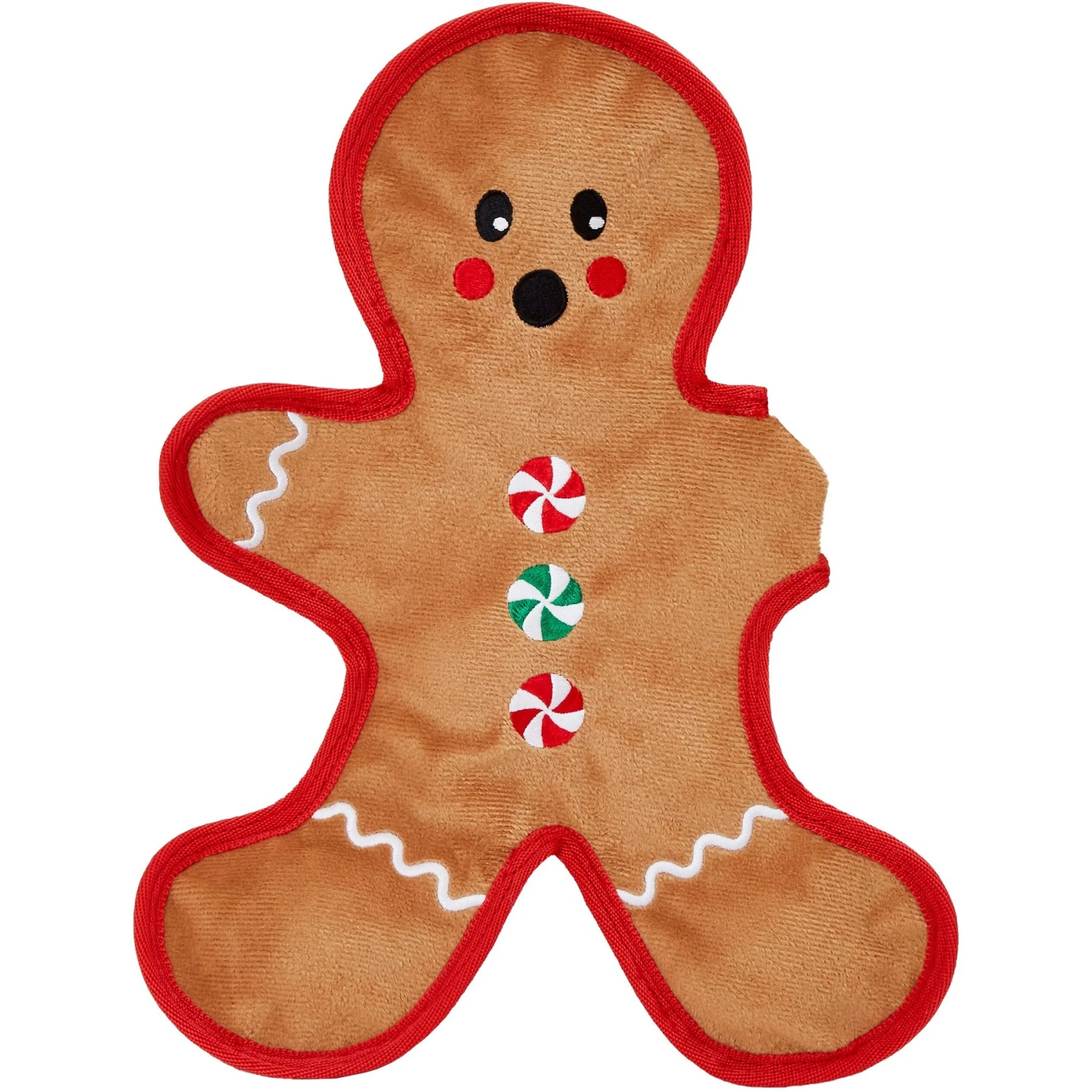 Frisco Holiday Gingerbread Man Flat Plush Squeaky Dog Toy - Image 4