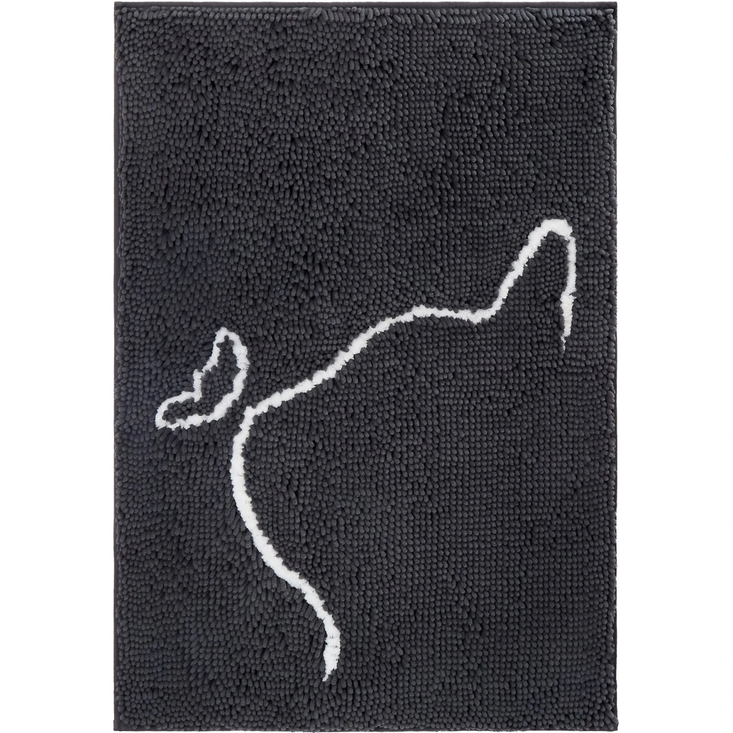 Frisco Microfiber Chenille Cat Silhouette Litter Mat
