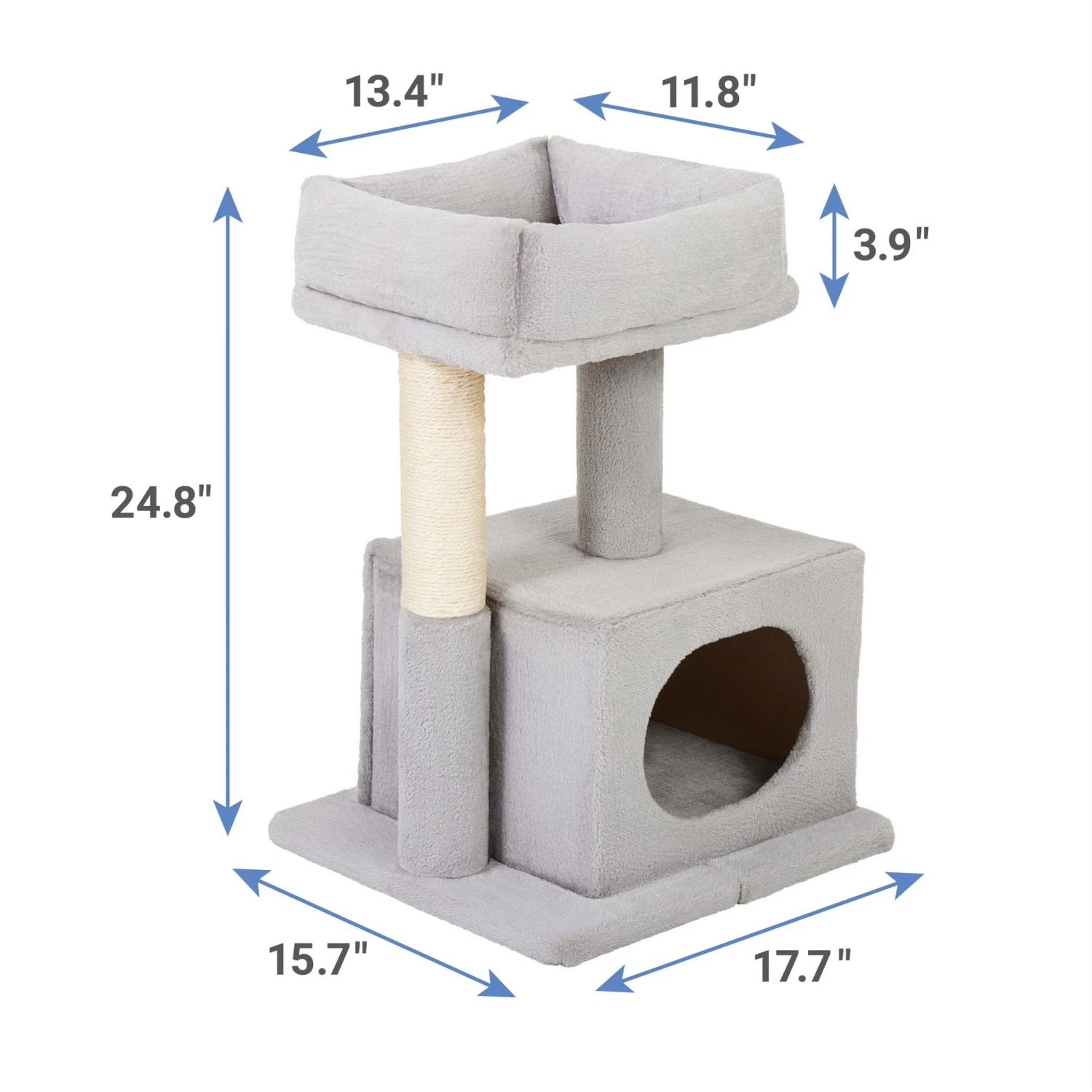 Frisco 24.8-in Faux Fur Cat Tree & Condo - Image 2