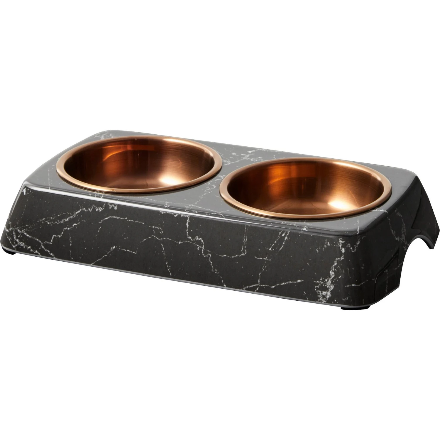Frisco Copper Stainless Steel Double Dog & Cat Bowls With Black Marble Stand - Image 7
