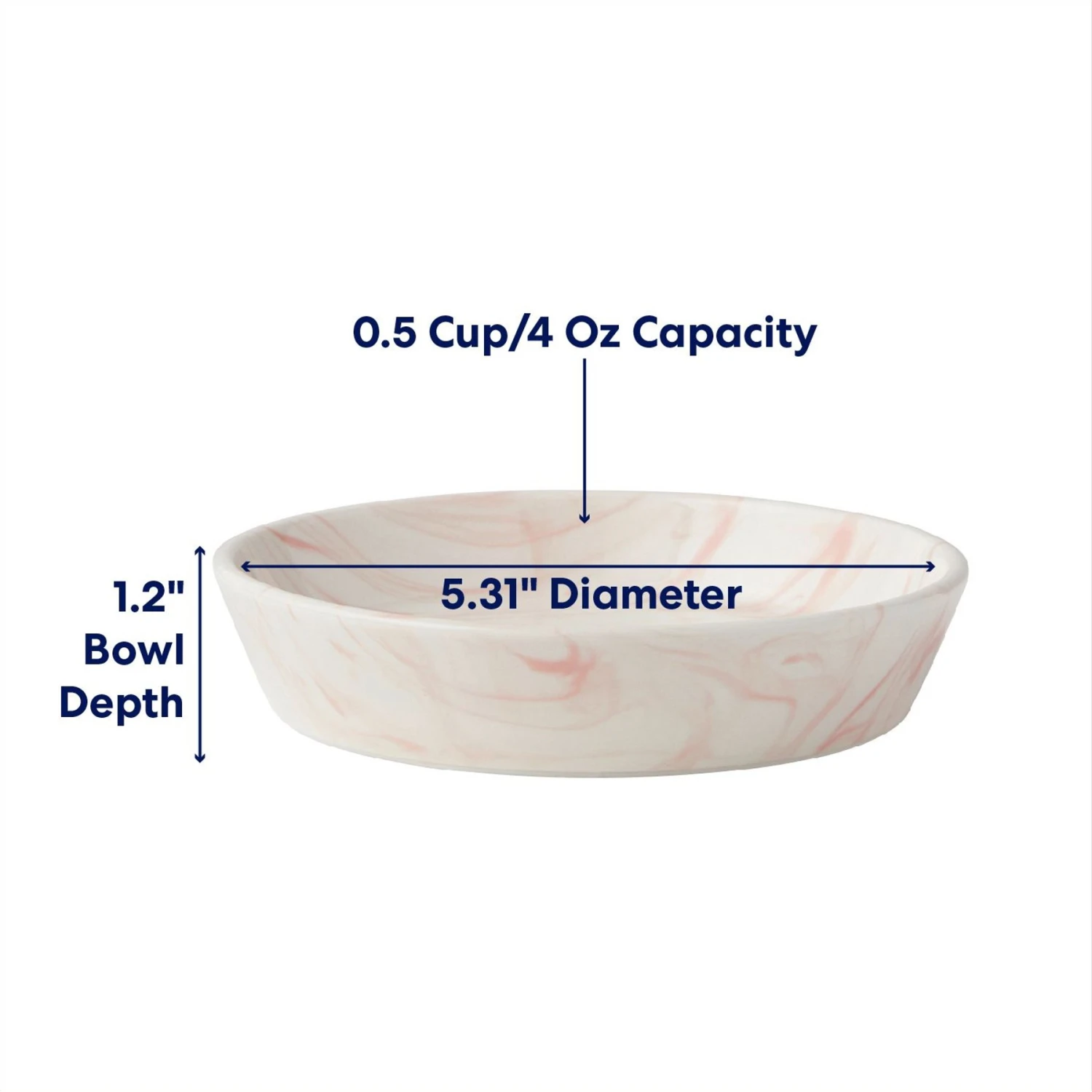 Frisco Marble Design Non-skid Ceramic Cat Dish - Image 2
