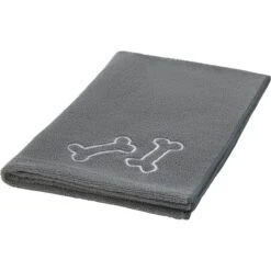 Frisco Embroidered Pawprint Microfiber Dog Bath Towel