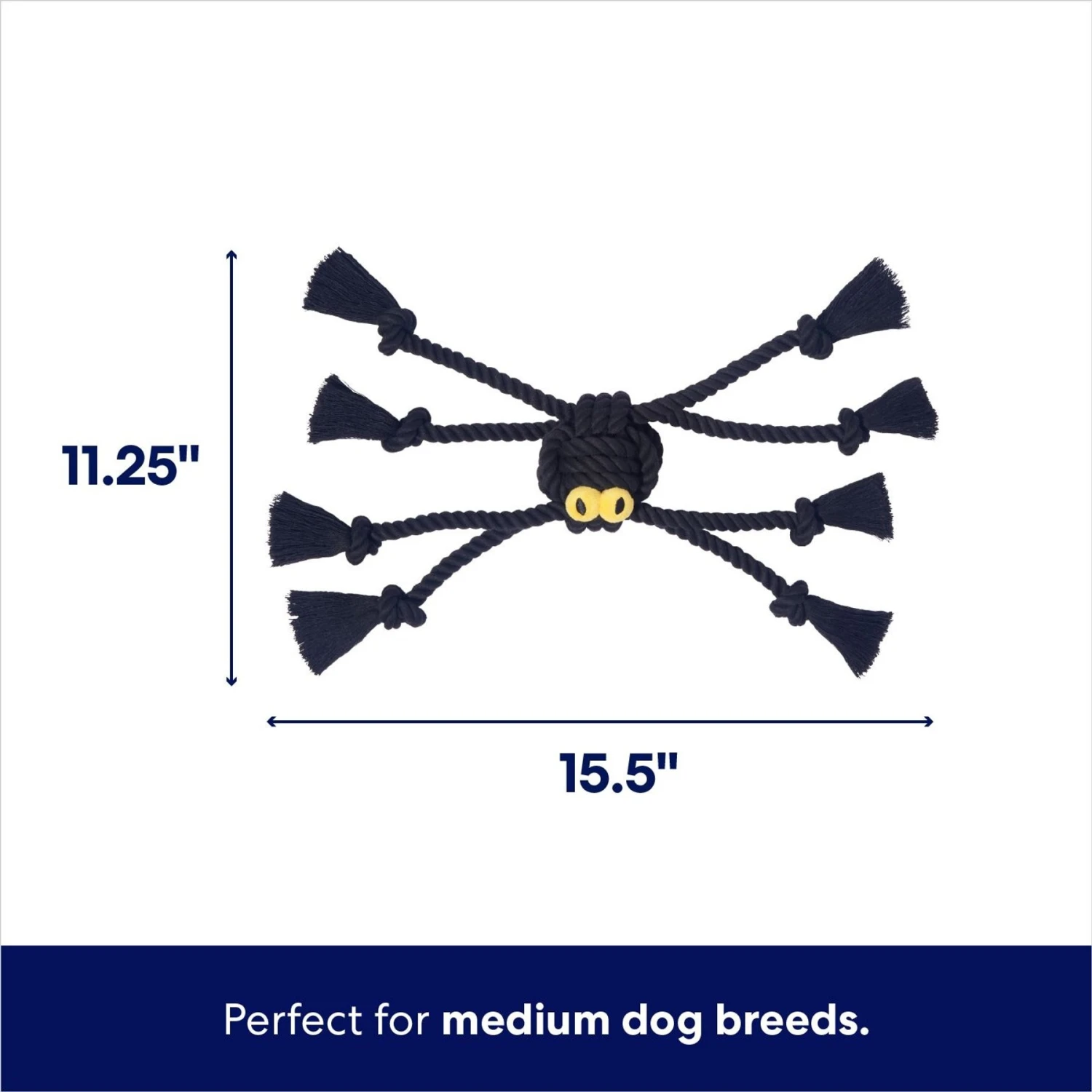 Frisco Halloween Spider Rope Dog Toy - Image 2