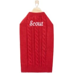 Frisco Personalized Dog & Cat Cable Knitted Sweater