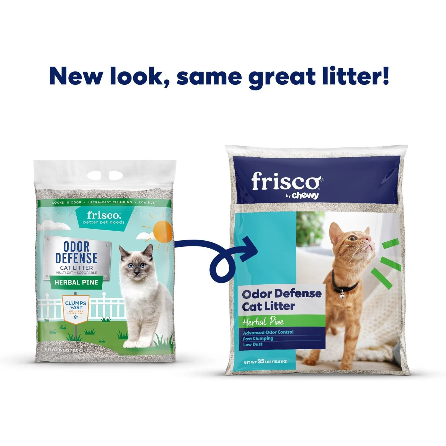 Frisco Odor Defense Herbal Pine Scented Clumping Clay Cat Litter - Image 2