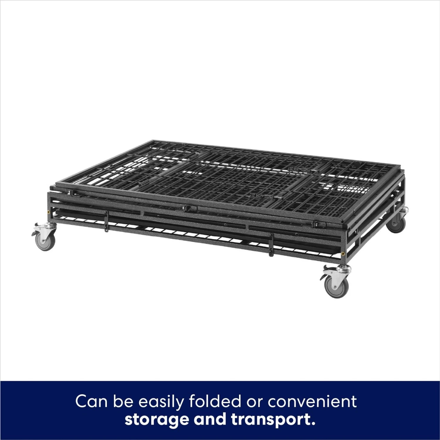 Frisco Ultimate Lightweight Heavy Duty Foldable & Stackable Steel Metal Single Door Dog Crate - Image 4