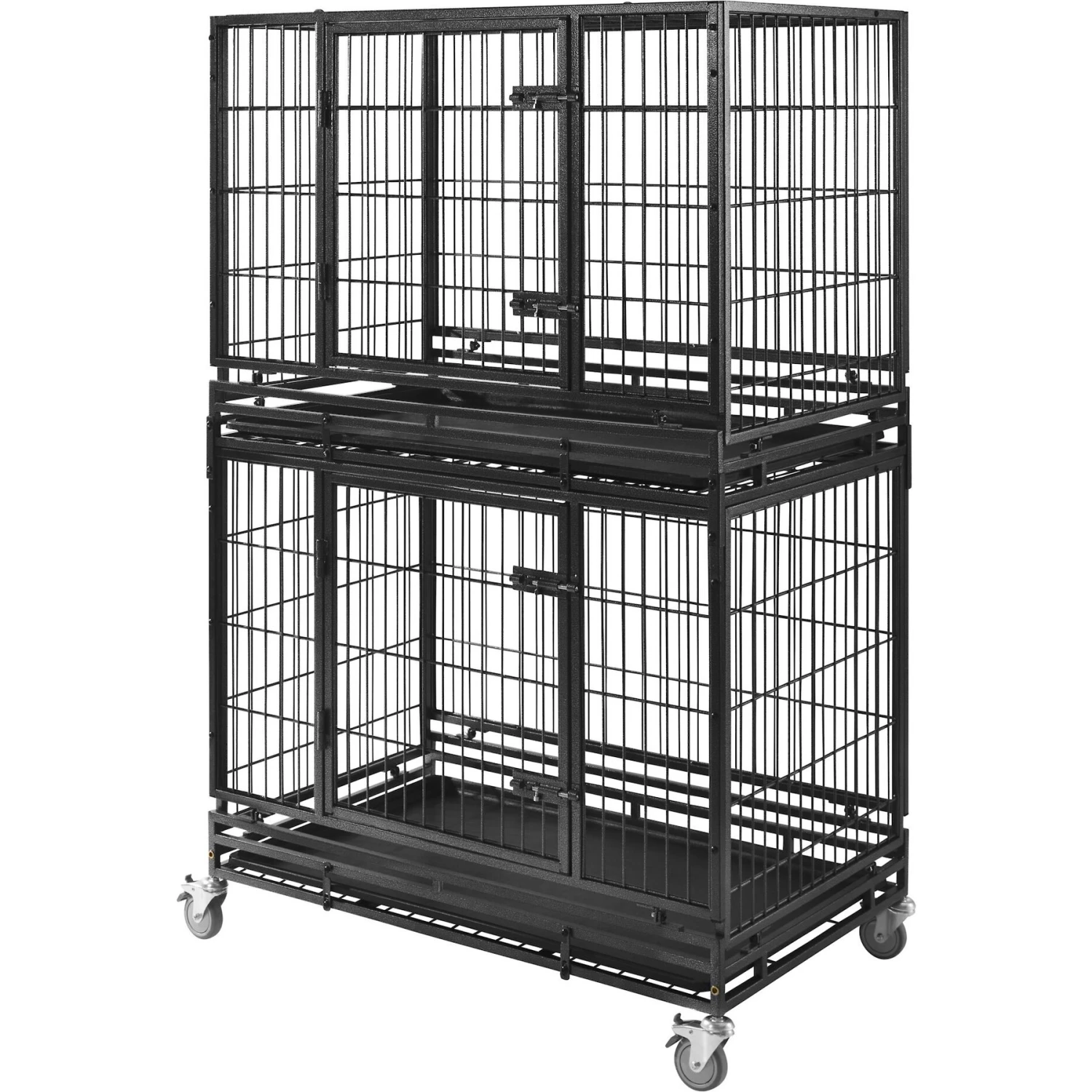 Frisco Ultimate Lightweight Heavy Duty Foldable & Stackable Steel Metal Single Door Dog Crate - Image 6