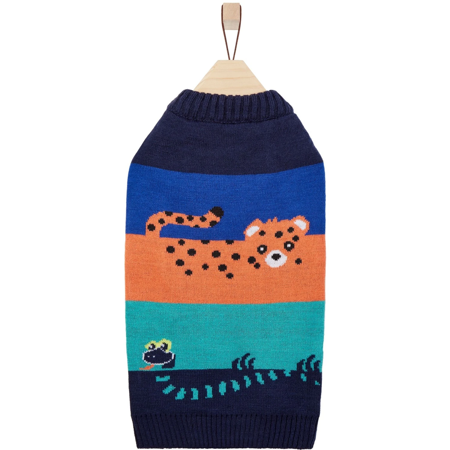 Frisco Anaconda Cheetah Colorblock Dog & Cat Sweater - Image 4