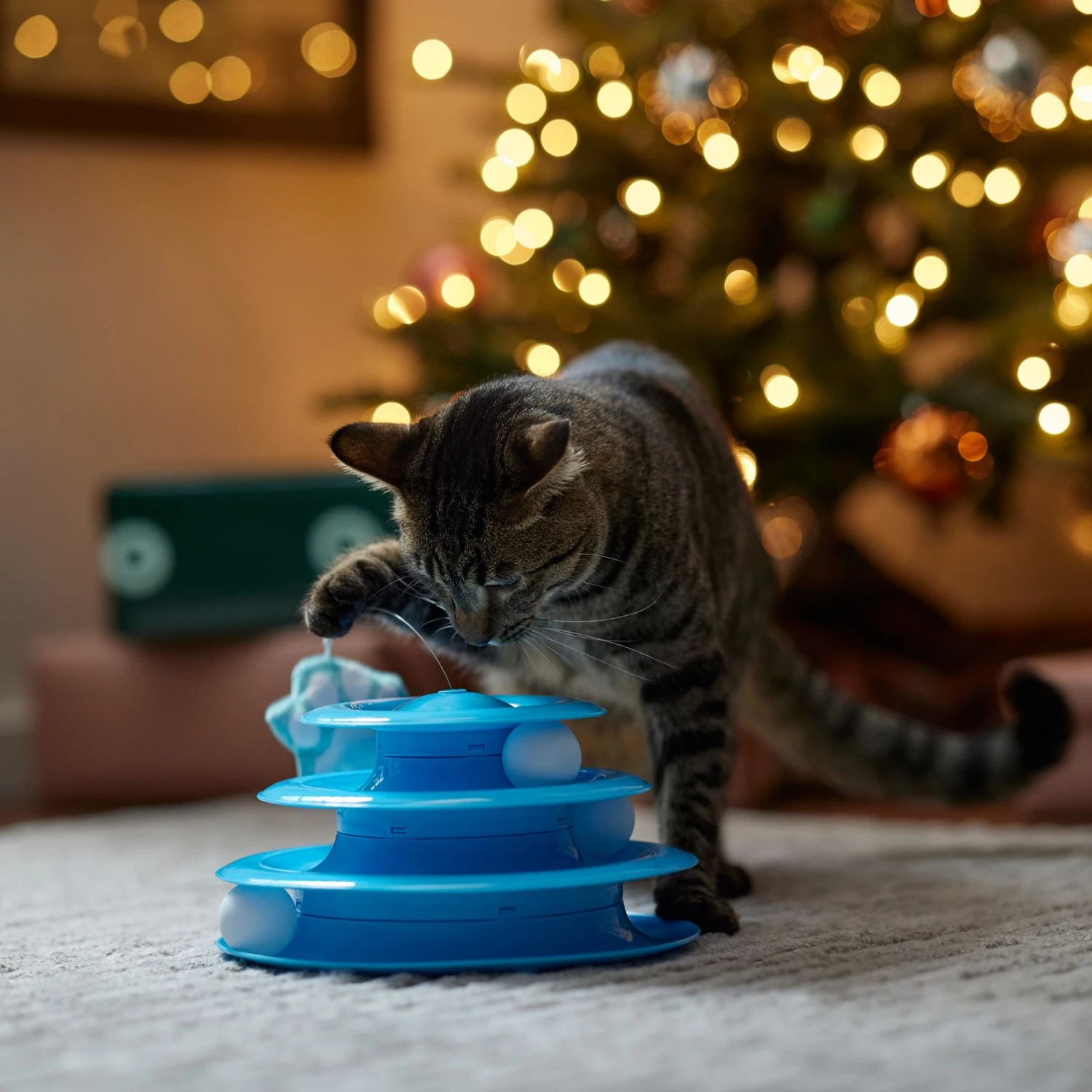Frisco Winter Blue Cat Tracks Cat Toy With Catnip - Image 3