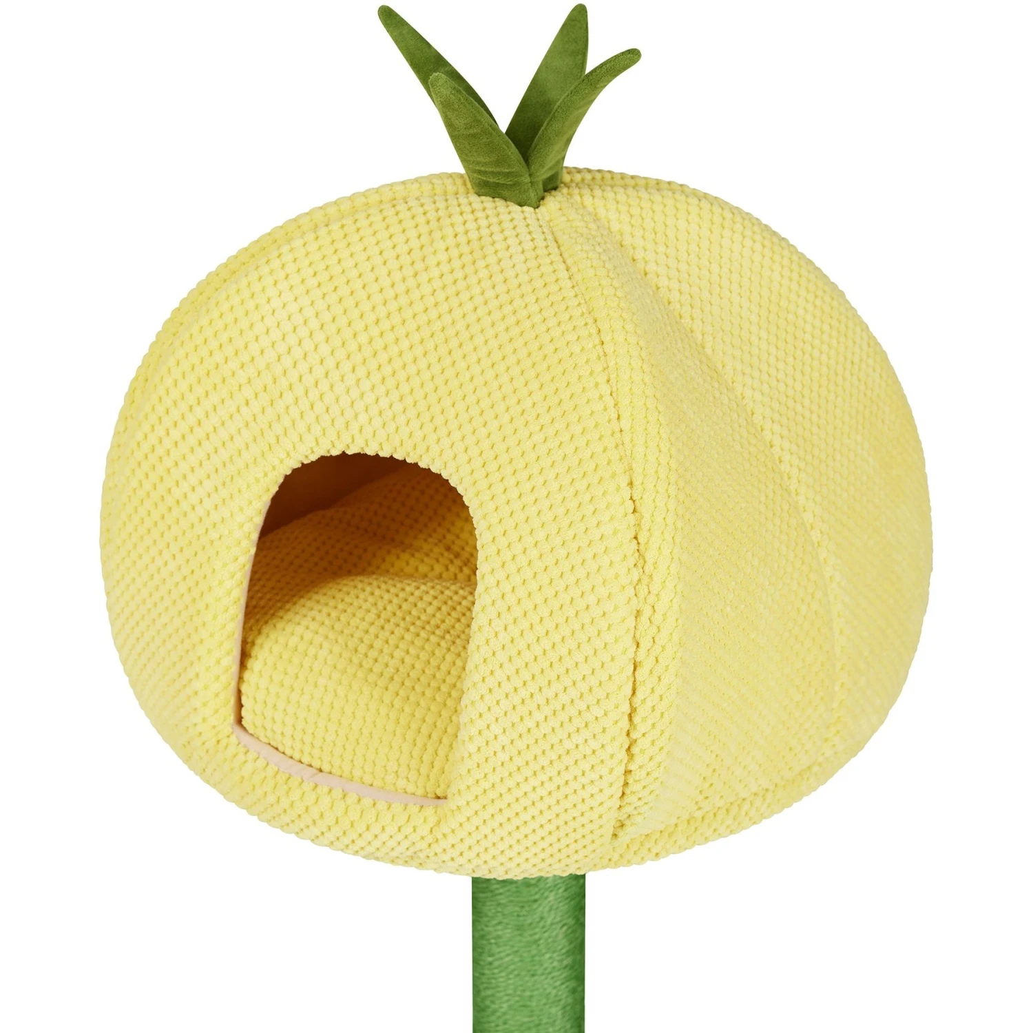 Frisco Pineapple 33.5" Plush Cat Scratching Post And Condo - Image 3