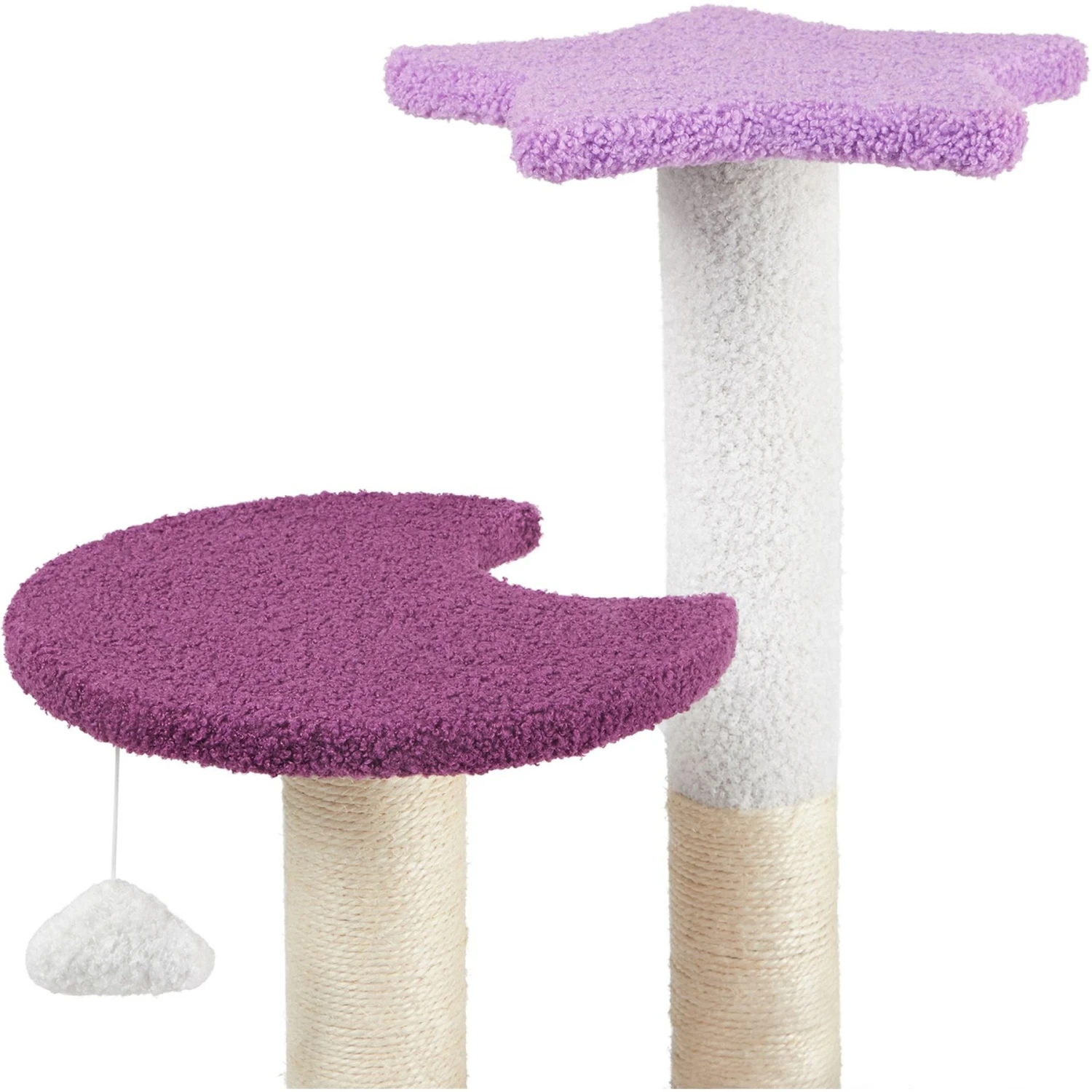 Frisco Star, Moon And Cloud 25" Plush Cat Tree - Image 3