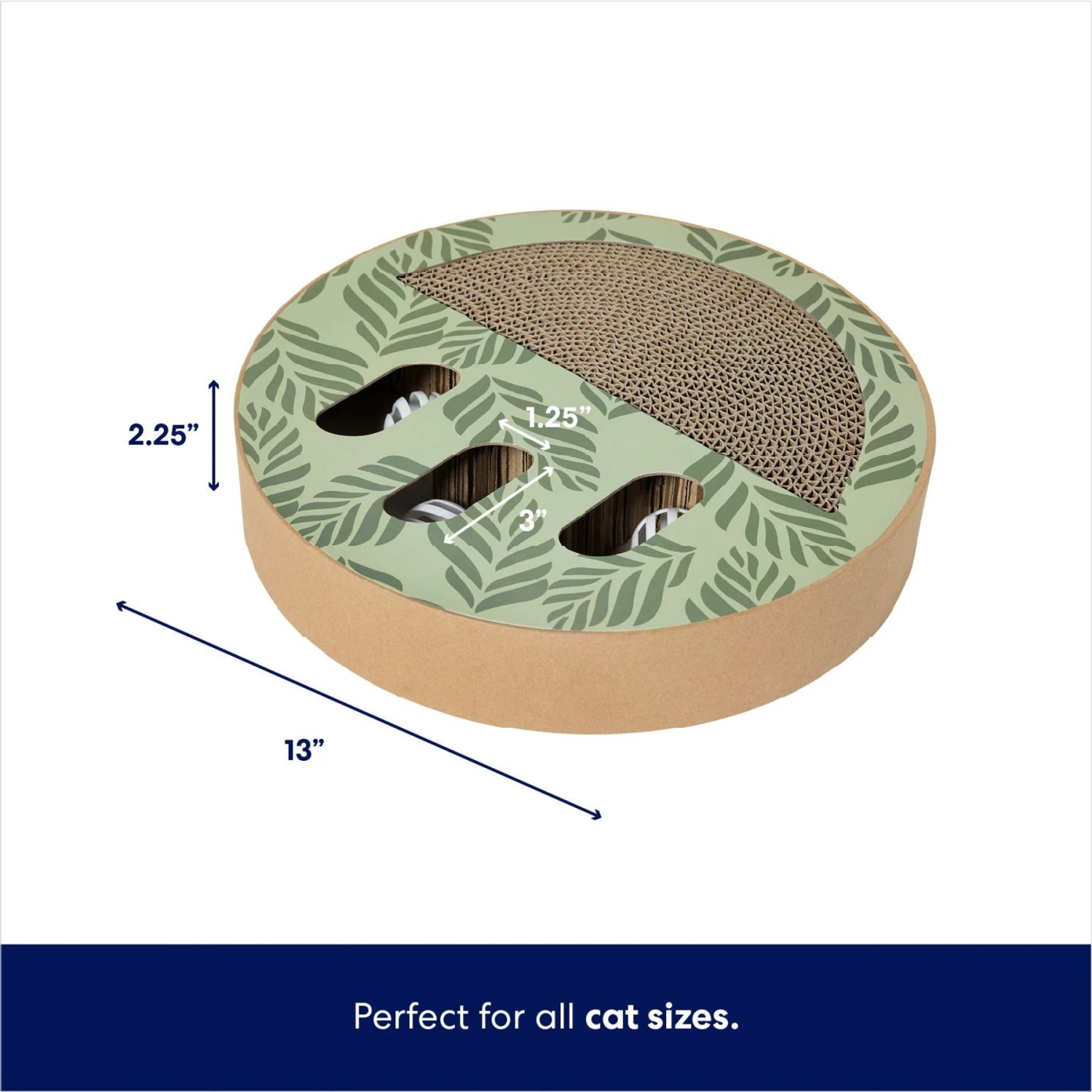 Frisco Interactive Maze & Scratch Cardboard Cat Toy Box With Catnip, Palms - Image 2