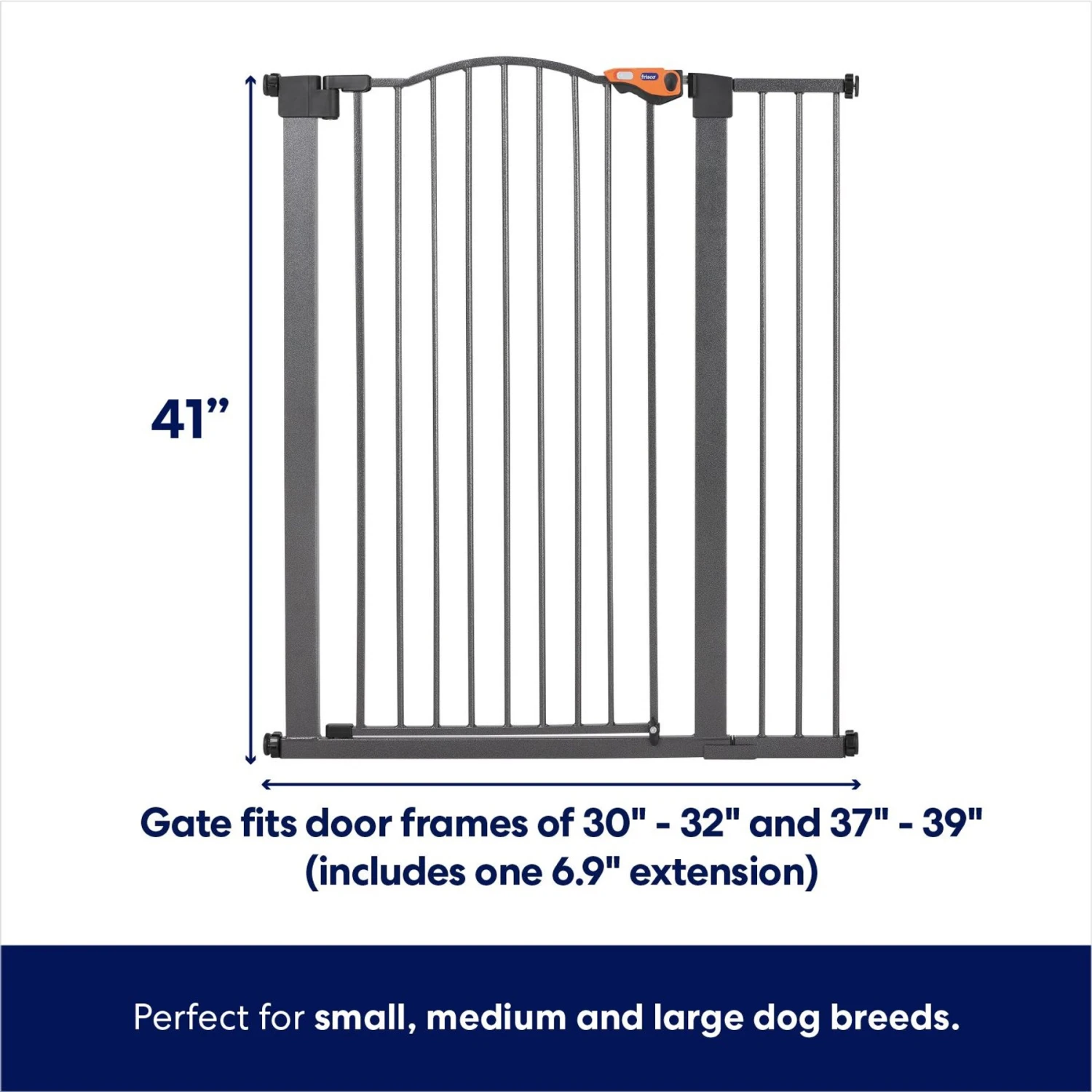 Frisco Outdoor Steel Arch Extra Tall Auto-Close Dog Gate - Image 2