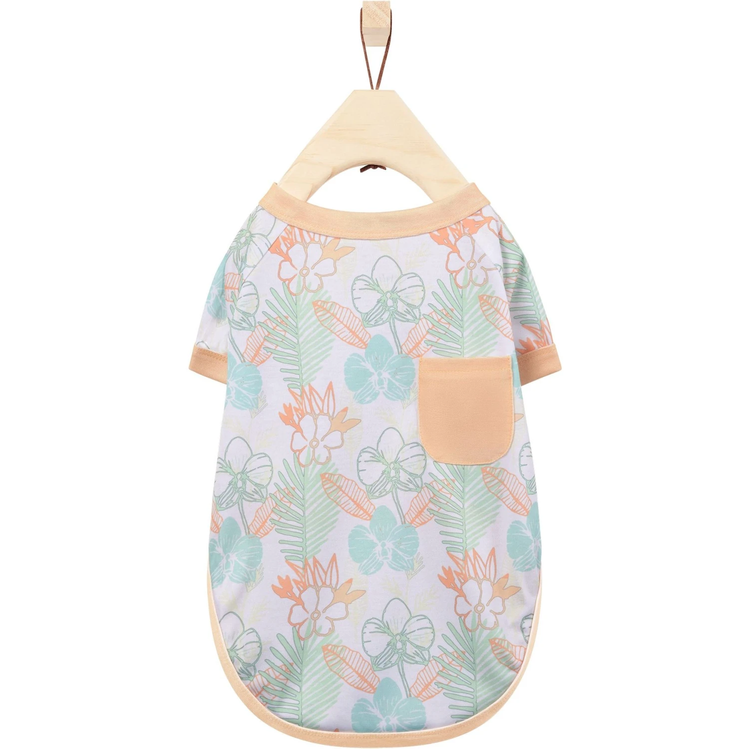 Frisco Vintage Tropical Dog & Cat Pocket T-Shirt