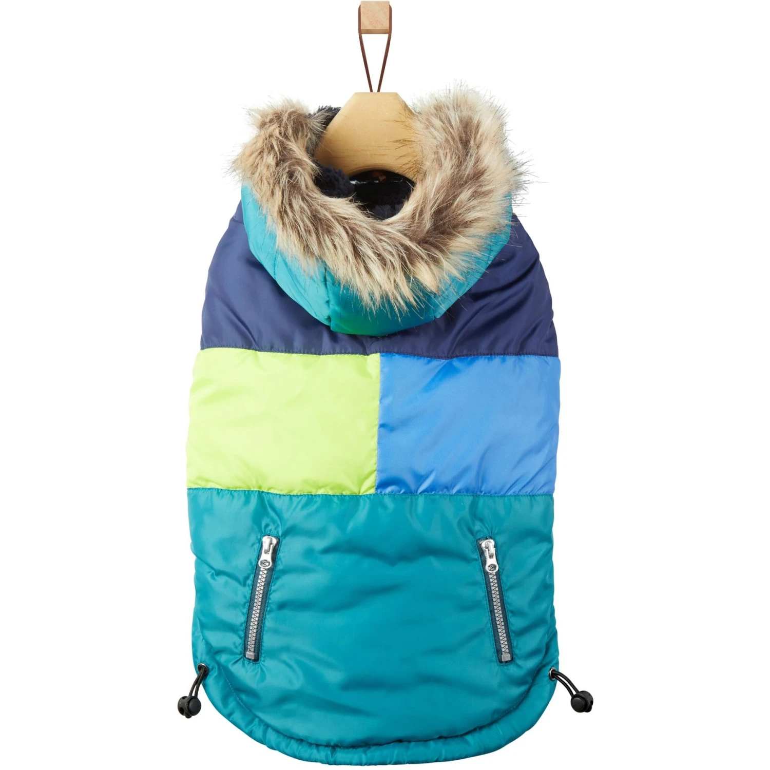 Frisco Heavy Weight Urban City Colorblock Dog & Cat Parka With Sherpa Lining - Image 3